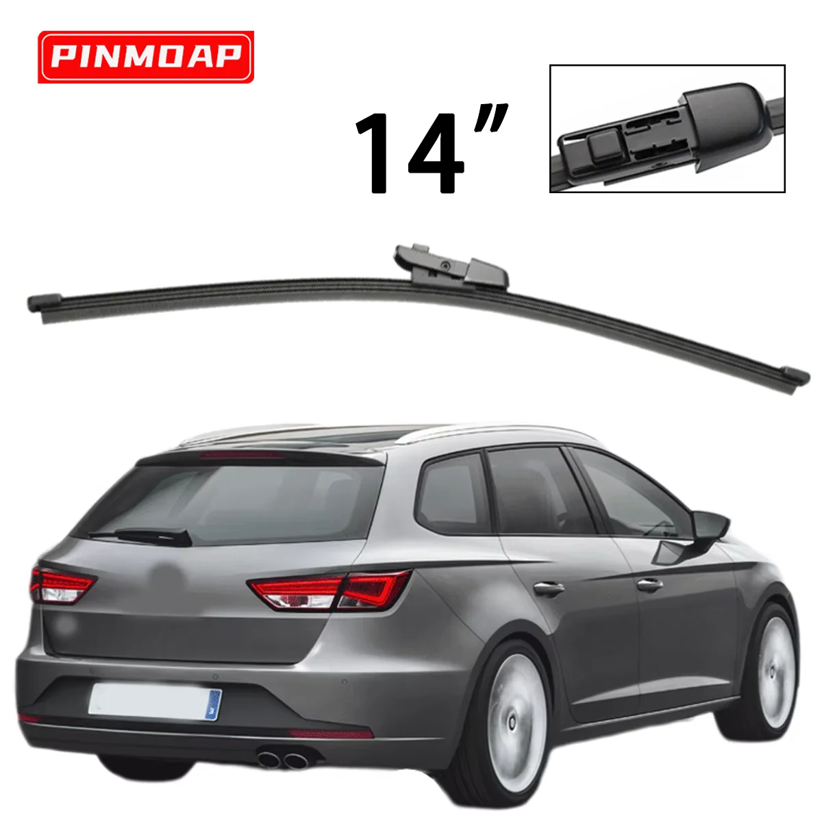 1 Stück 14-Zoll-Heckwischerblatt passend für Seat Leon ST Hatchback 2012-2019 Windschutzscheibe Heckscheibenwischerblatt Autozubehör