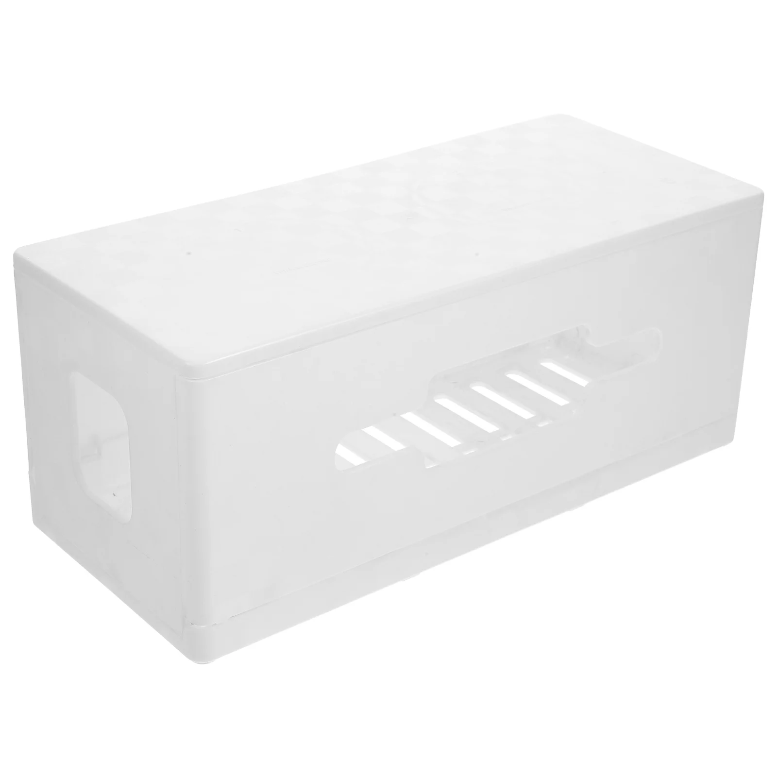 

Power Strips Box Cord Organizer Cable Management Box Foldable Desk Outlet Storage Carbon Fiber Texture Cord Organizer