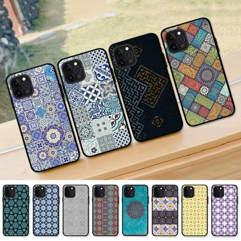 Turkish Mosaic Phone Case for iPhone 13 12 mini 11 pro Xs max Xr X 8 7 6 6s Plus 5s cover