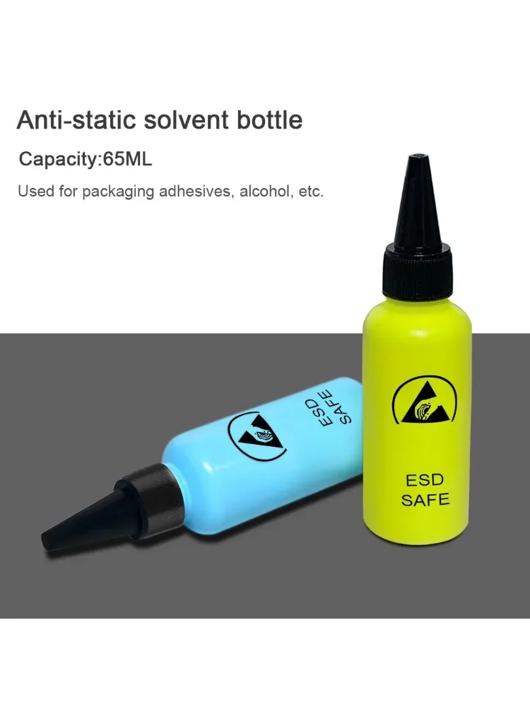 Bouteille d'alcool distribution de colophane plaque de lavage eau bouteille de solvant antistatique avec aiguille 65ML réparation de téléphone portable étanche
