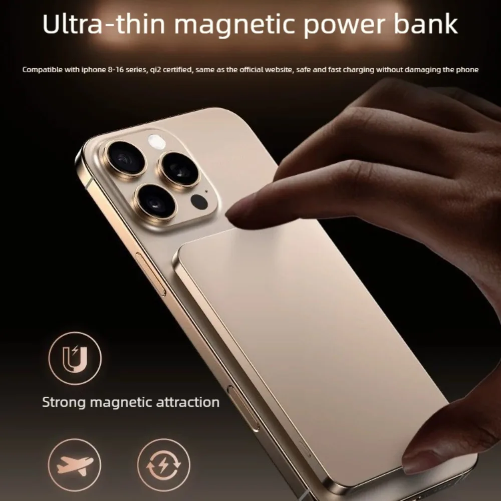 20000mAh Magnetic Wireless Power Bank Fast Charging Ultra Slim Portable External Battery Pack for iPhone 17 MagSafe Charger