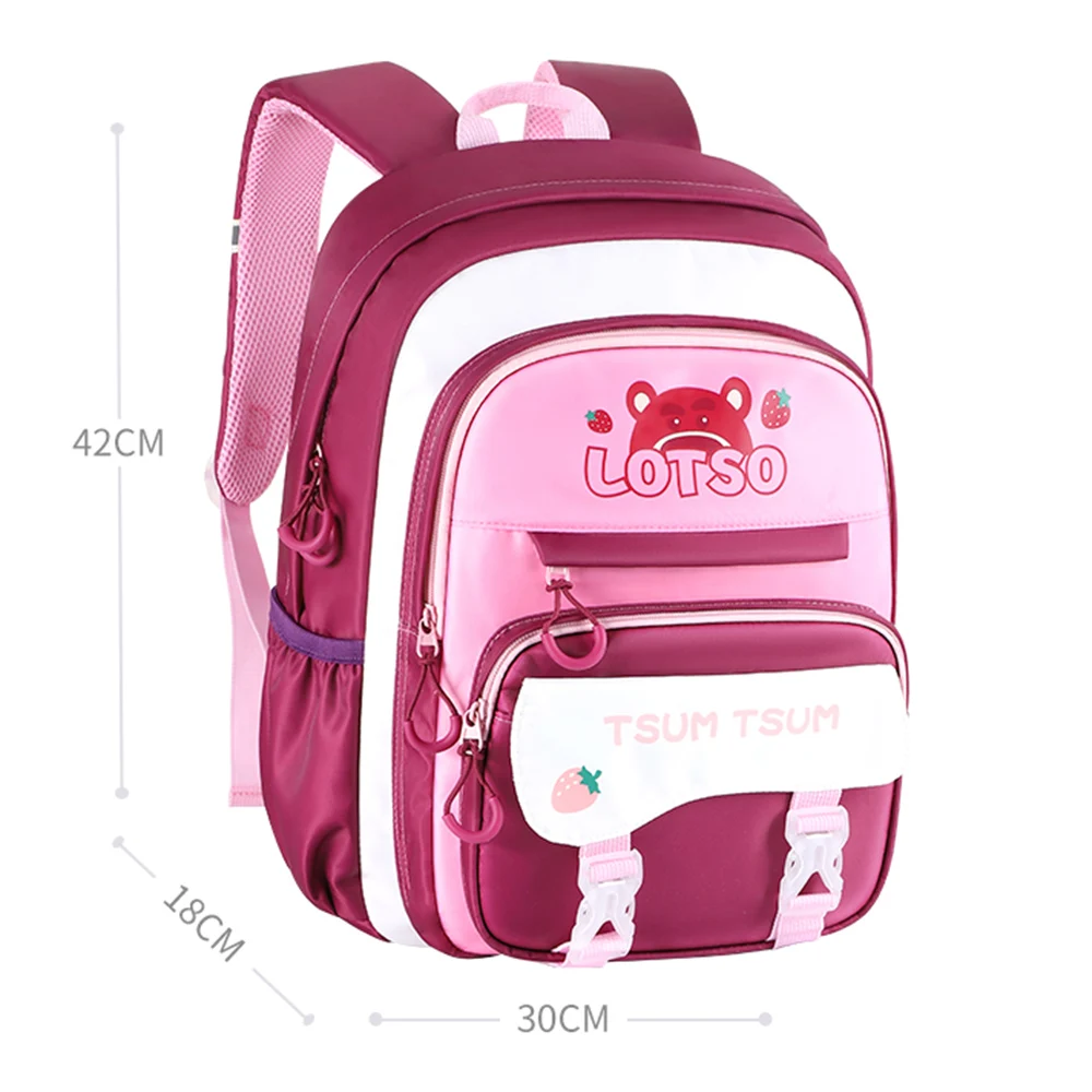 Disney Strawberry Bear elementary school schoolbag girls third to sixth grade ultra-light burden-reducing children's backpack