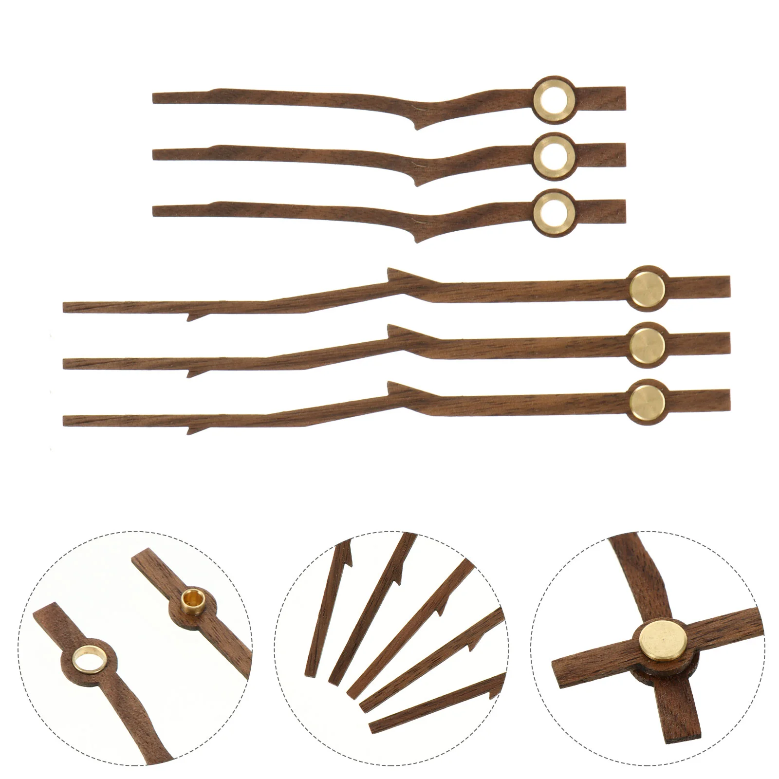 

5 Sets Wooden Clock Hands Alarm Clock-hands Radio Only Replacement Kit Small Mechanism