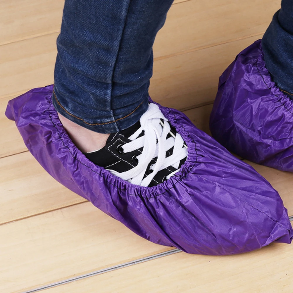 

6 Pair Waterproof Shoe Cover Washable Overshoes Wearproof Accessories Anti-slip Reusable Covers