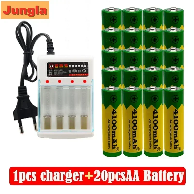 

2024 Brand AA rechargeable battery 4100mah 1.5V New Alkaline Rechargeable batery for led light toy mp3+charger