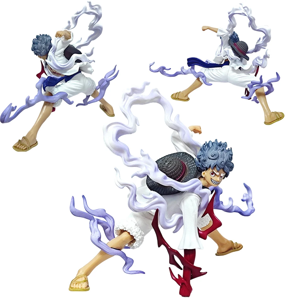 One Piece Monkey D. Luffy Gear 5 Nika Form, Surrounding White Smoke Action Figure Model Anime  Desktop Decoration Toys Xmas Gift