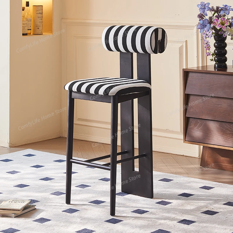 

Modern Relaxing Bar Stools Wood Minimalist Nordic High Counter Bar Chairs Aesthetic Computer Relaxing Sillas Unique Furniture