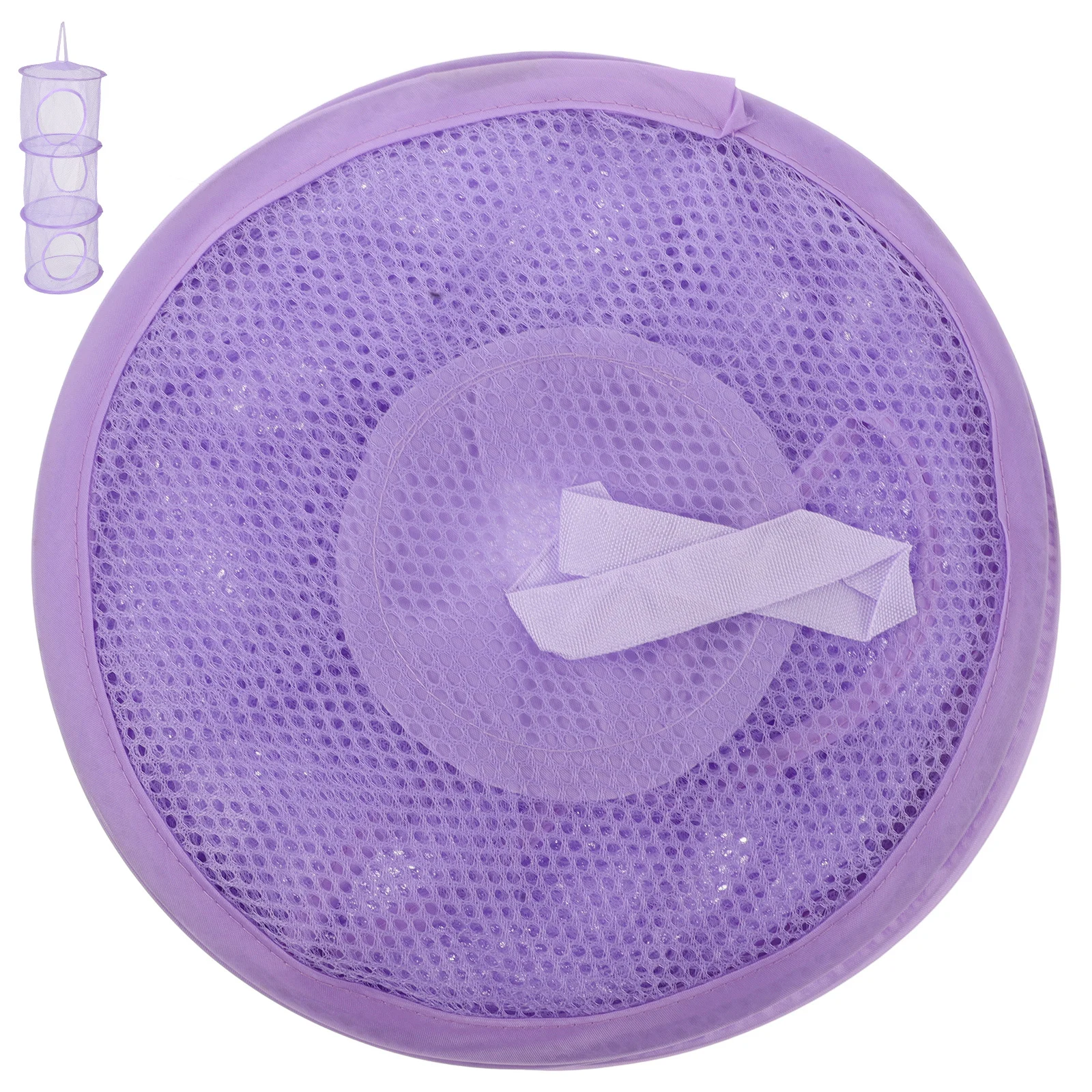

3 Layer Hanging Mesh Storage Organizer Purple for Kids Room Clothes Laundry Shoes Sorting Basket Holder Hanging Storage Net
