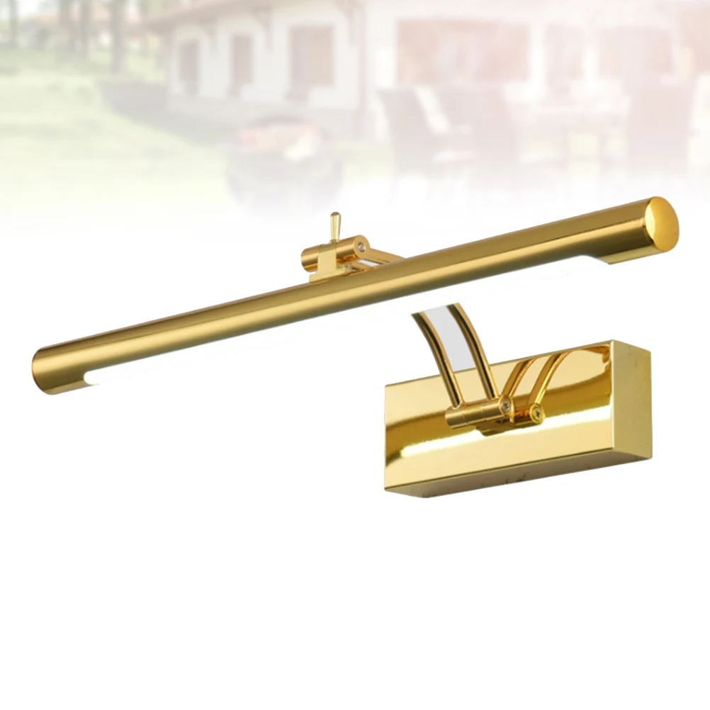 

Vanity Desk Lamp Led Mirror Headlight Modern Wall Lamp Golden Durable Decoration Bathroom Bedroom Driveway Use