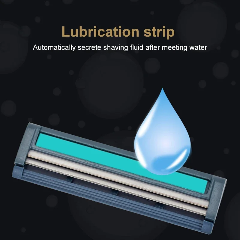 Manual Safety Razor Full Body Wash Disposable Shaver 2 Layer Blade with Lubrication Strip for Men Home Travel Shaving Machine