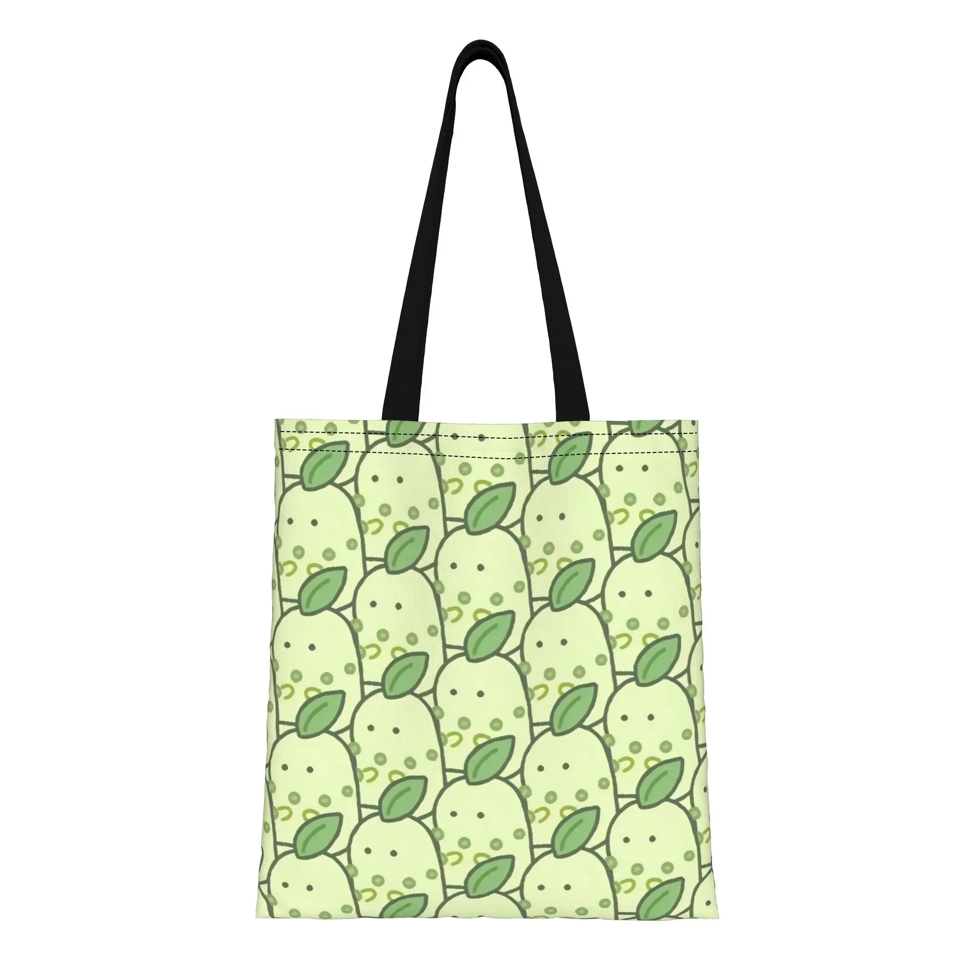 

Chikorita Pokemon Canvas Tote Bag Perfect for Travel Women's Top-Handle Bags