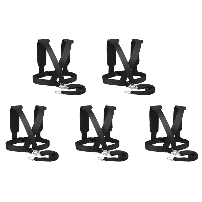 5X Fitness Equipment Shoulder Harness Gym Pull Sled Drag Speed Weight Training Workout Strap Sport Accessories,Upgraded