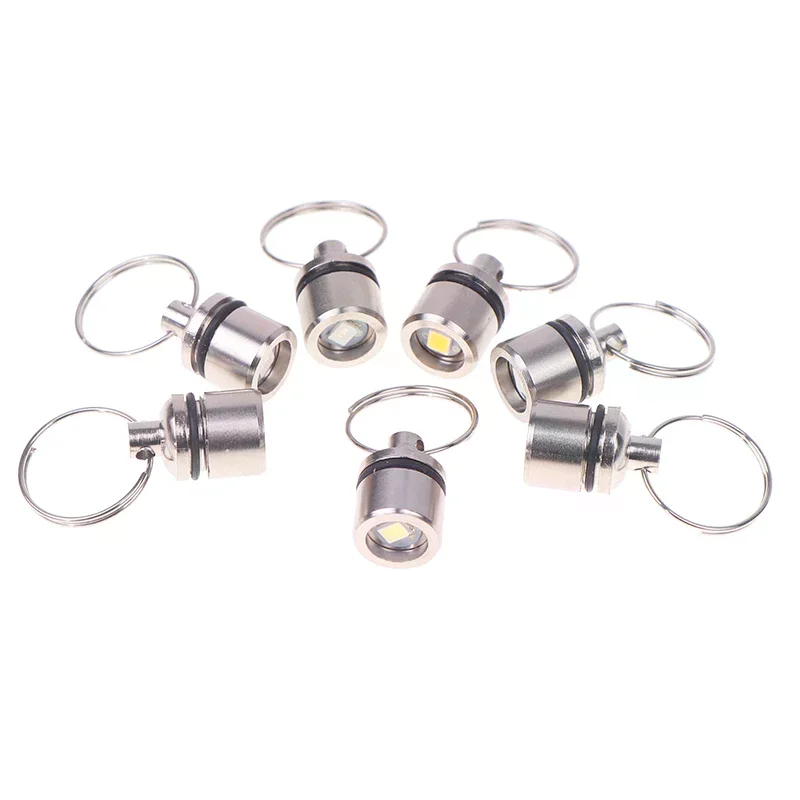 2Pcs Mini LED Light Key Chain Luminated Keyring Pendant Colorful Mini Electronic Light Keyring Flashlight Lamp Keychain