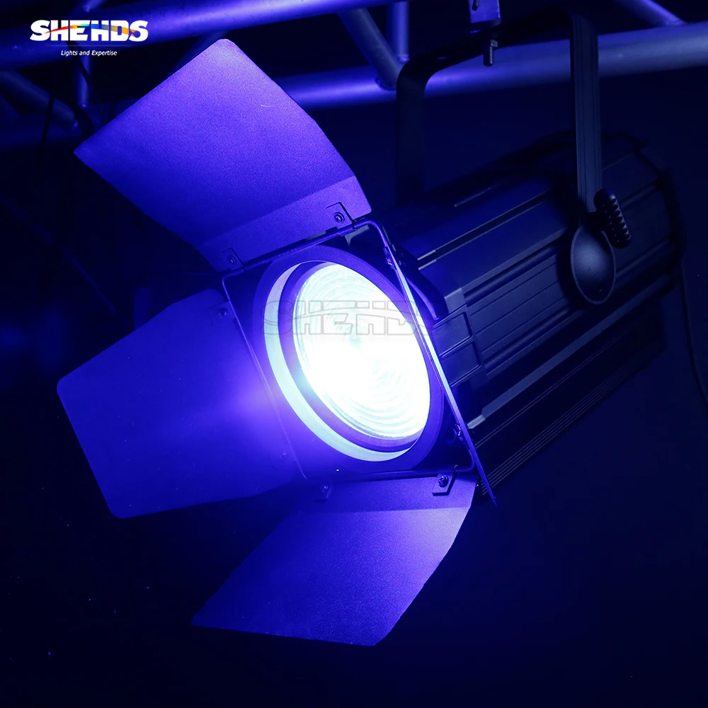 Imagem -06 - Shehds-led Teatro Spot Light com Lente Fresnel Rgbw Branco Quente e Frio Palco Profissional para dj Festa de Casamento Pcs 250w