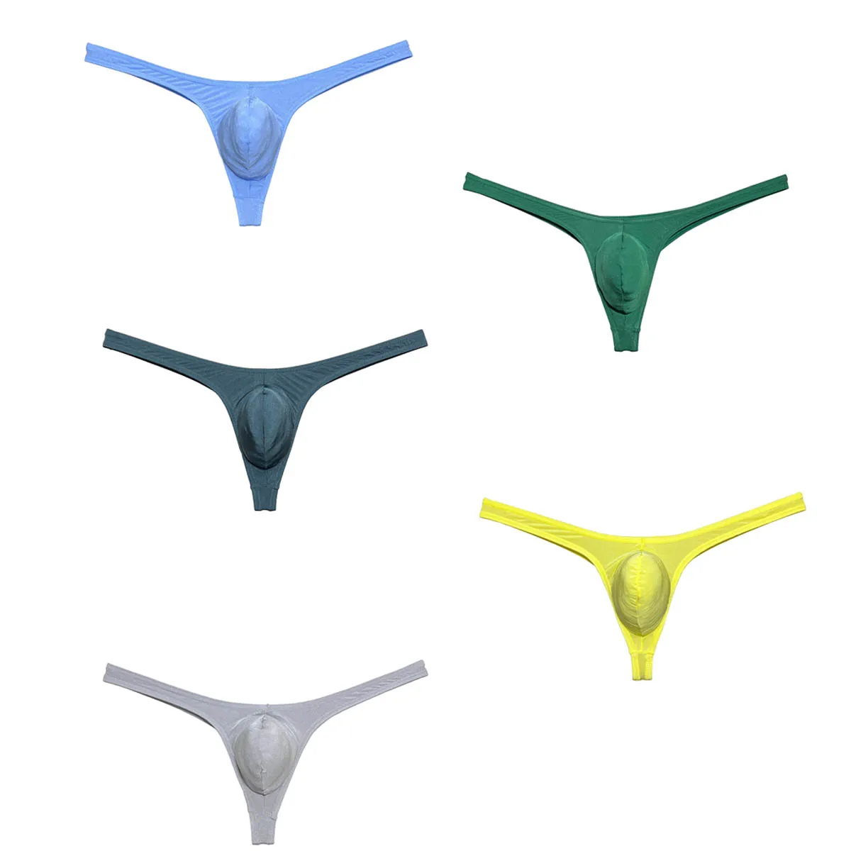 

Men's Stretch Shiny T-back Thongs Underwear Comfortable Low-rise Ultrathin Bikini Briefs Soft Breathable Tangas Elastic G-string