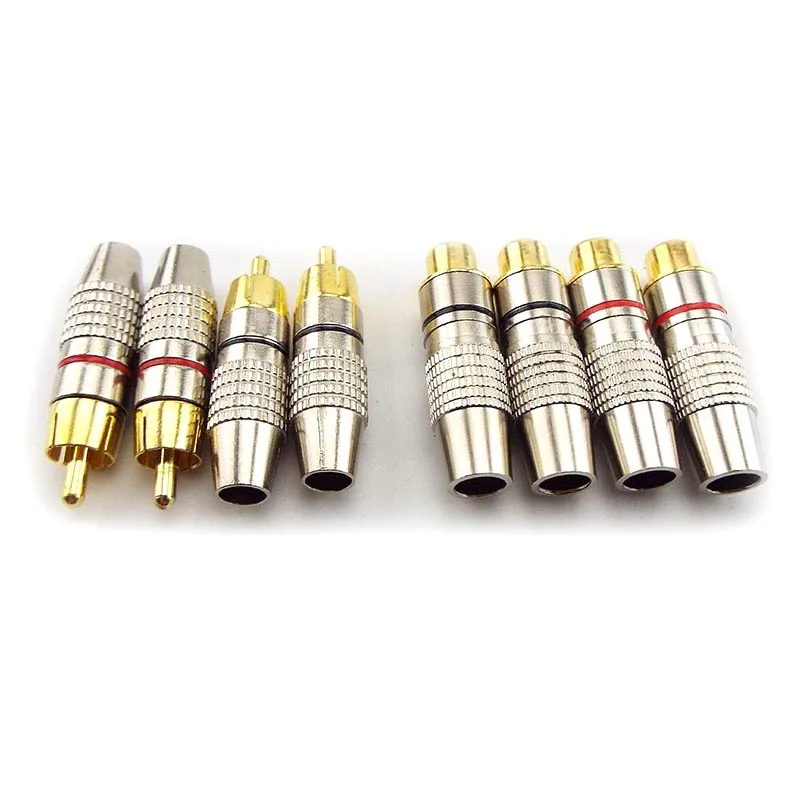 

wholesale Gold plated RCA male Female Jack Plug Connector Audio Video Adapter rca Female male Convertor for Coaxial Cable