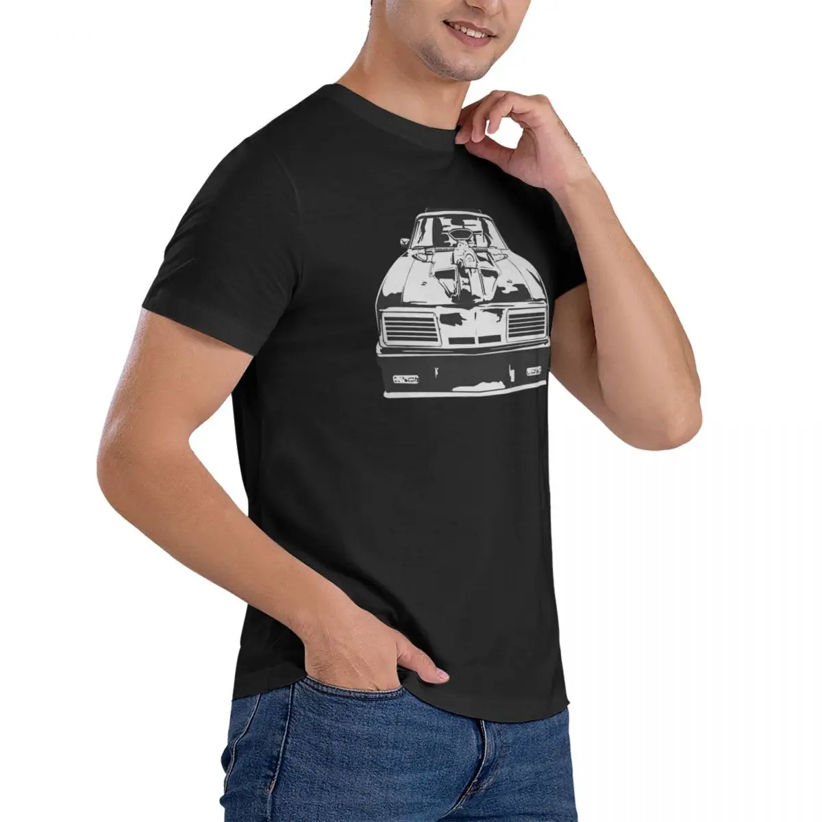 Men T-Shirts V8 Interceptor Vintage Pure Cotton Tees Short Sleeve Mad Max T Shirts Crew Neck Clothes 6XL