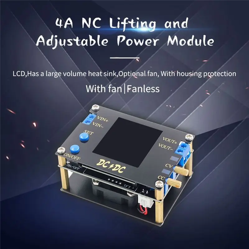 AT29-1 Piece Automatic DC Boost Adjustable Power Supply Voltmeter CC CV 0.5-30V 3A 35W Without Fan