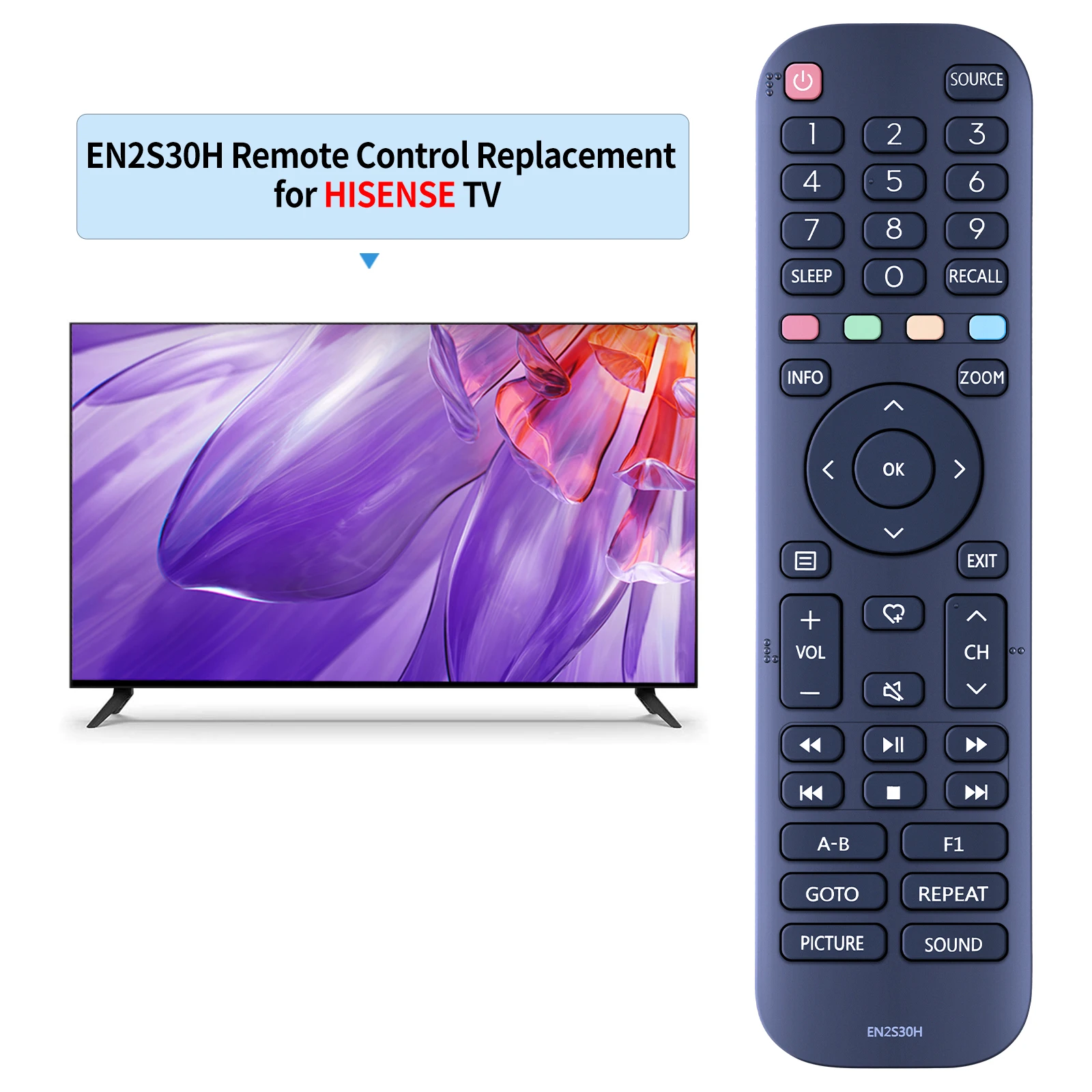 Remote control EN2S30H for Hisense tv