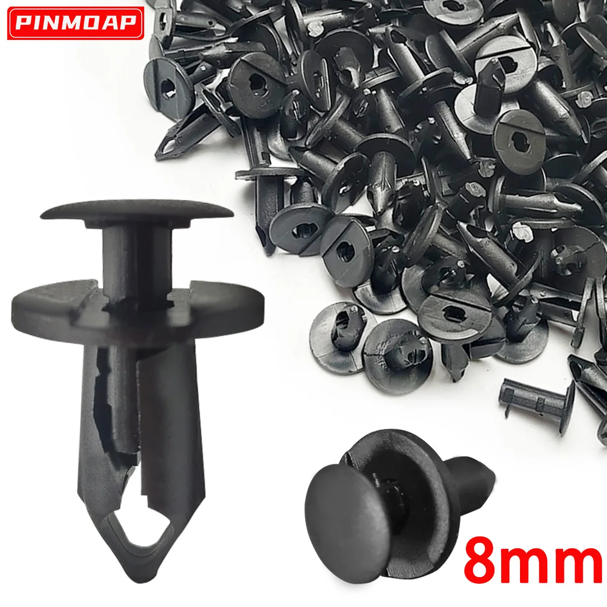 Auto Verschluss Clip Geeignet Für 8mm Loch Nylon Kunststoff Niet Verschluss Schraube Auto Stoßstange Kotflügel Schwarz Schnalle Verschluss auto Teile