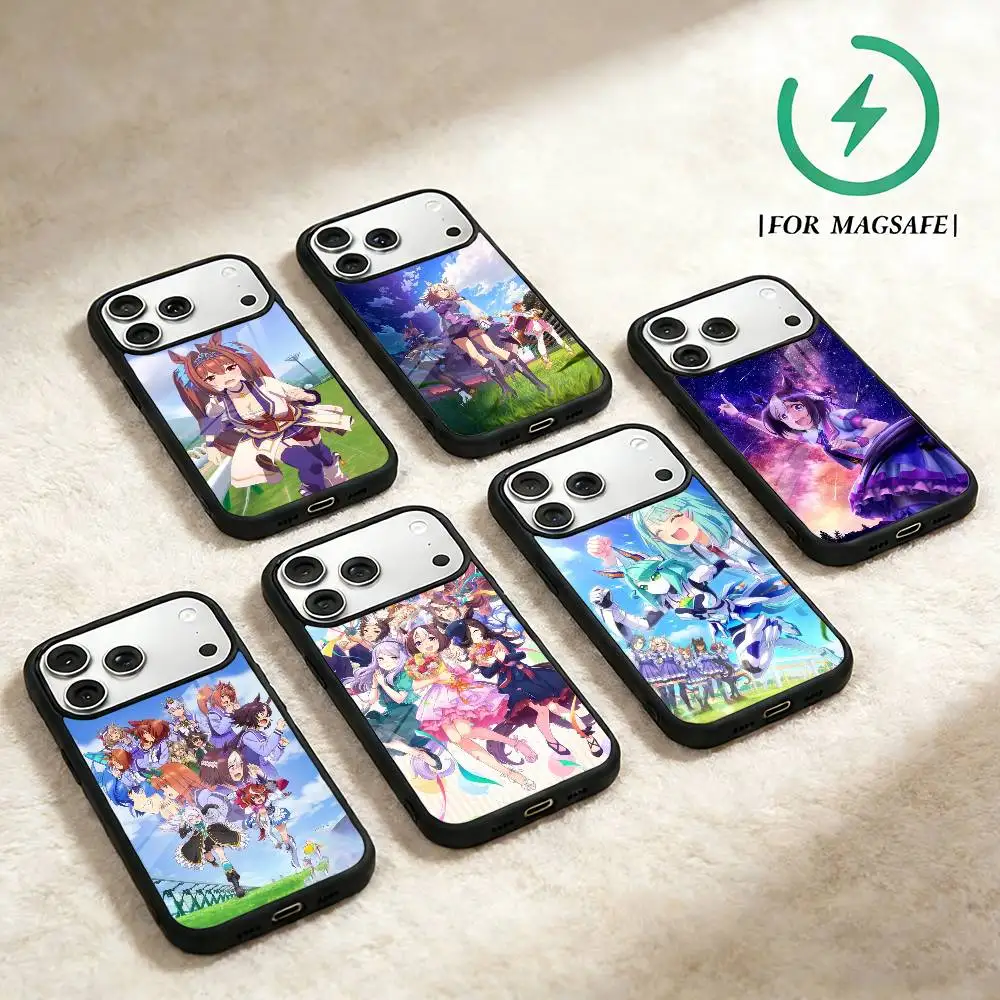 

P-Pretty Derby Uma M-Musume Phone Case For iPhone 17,16,15,14,13,12,Plus,Pro,Max for Magsafe Magnetic Wireless Charging
