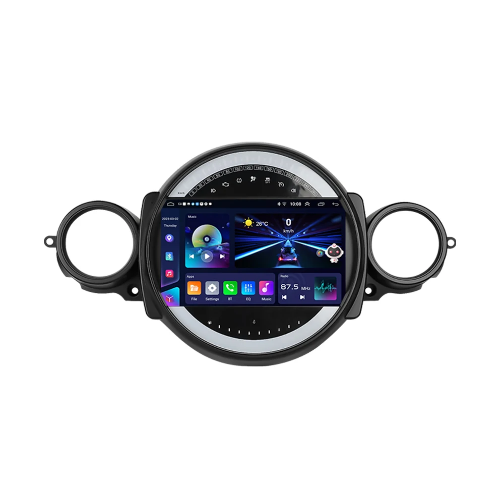 Podofo 9 "Autoradio Draadloze CarPlay Android Radio Voor BMW Mini Clubman 2007-2013 Multimedia GPS 4G WIFI Auto Intelligente Systemen - afbeelding 2