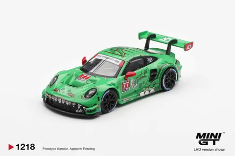 MINIGT 1/64 Porsche 911 GT3 R (992) #77 AO Racing MGT01218-CH Car Alloy Toys Diecast Metal Model Kids Toys Boys