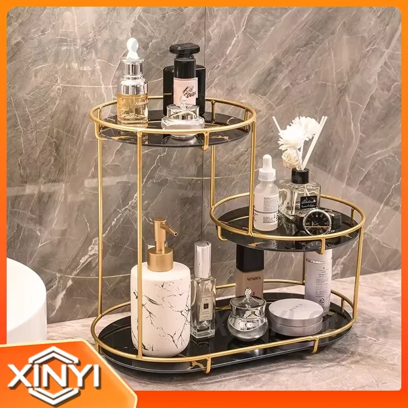 Bathroom Washstand Storage Rack for Cosmetics Organizer Shelf Bathroom Vanity Organizer for Small Space Bathroom Storage