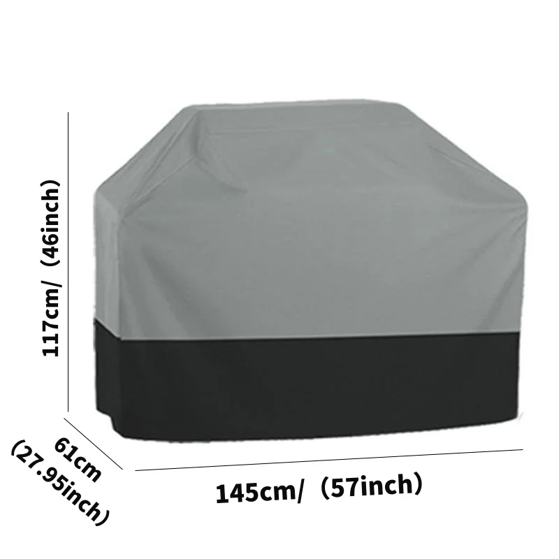 210D Outdoor BBQ Cover Waterproof Duty Grill Cover Garden Furniture Protective Cover Gas Charcoal Heavy Duty Carbon Grill Cover