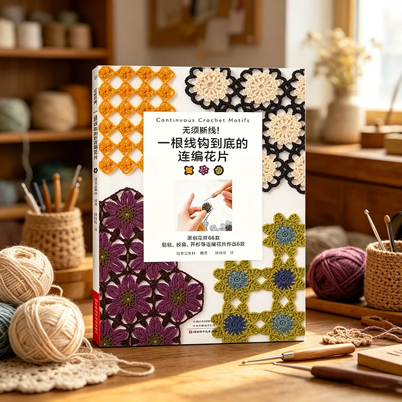 

No need to cut off the thread! A continuous flower piece with one hook at the end Chinese Version