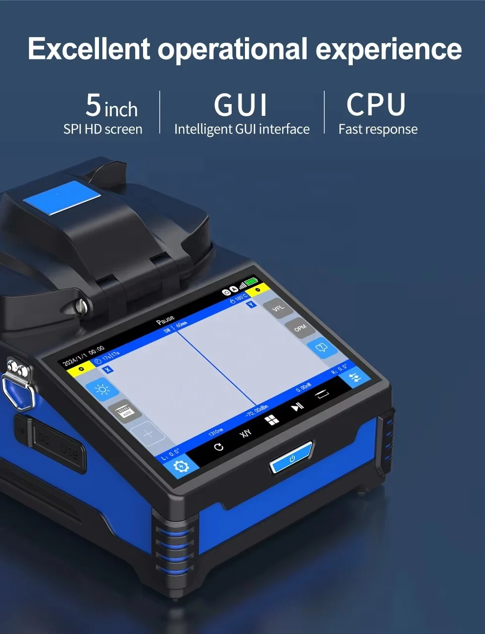 K3S Portable Optic Fiber Fusion Splicer 6 Motor Splicing Machine Optical Fiber Welding Machine FTTH Optical Fiber Fusion Splicer