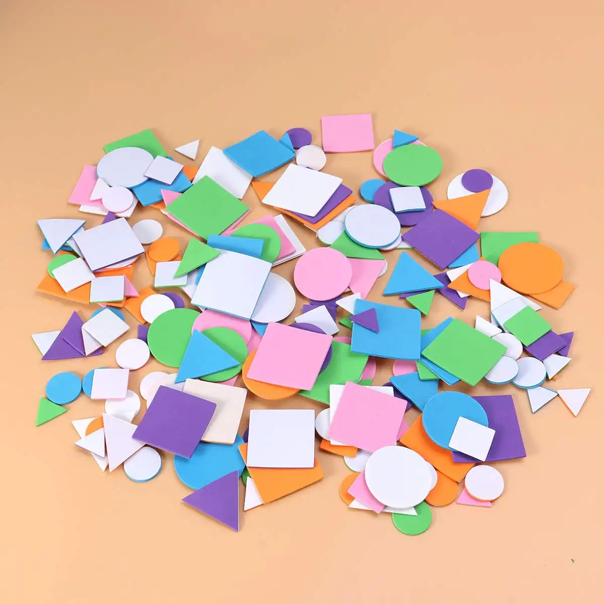 

150Pcs Self Adhesive Eva Sponge Patch Kids DIY Mixed Sizes Colors Scrapbook Classroom Stickers Children DIY Eva Sponge Patch