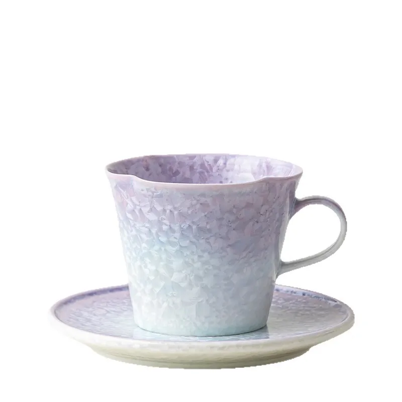 PYH kiln change crystal glaze flower along cup ceramic coffee cup home office mug special