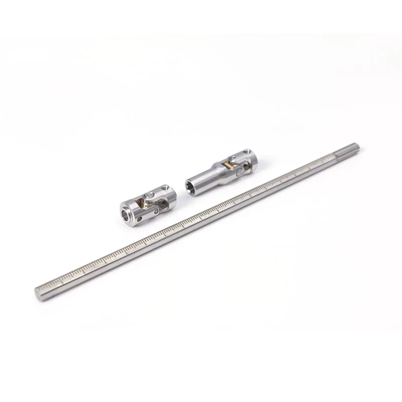 Stainless Steel DIY Cut Length Driveshaft Universal Joint Drive Shaft For 1/10 LCG RC Crawler SCX10 I II III TRX4 Capra Upgrades
