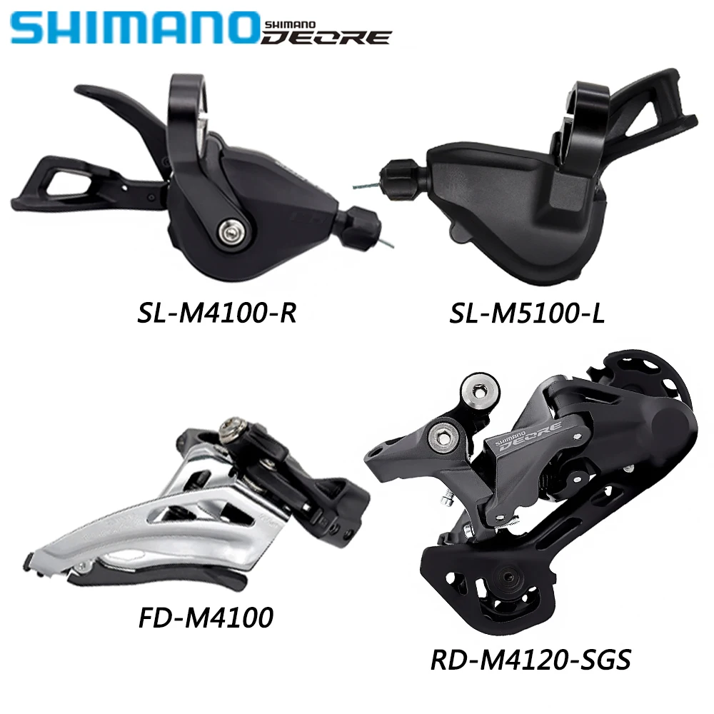 

SHIMANO Deore M4100 Kit for MTB Bike 2X10 Speed Shifter Lever FC-M4100-M Front M4120 Rear Derailleurs Bicycle Parts