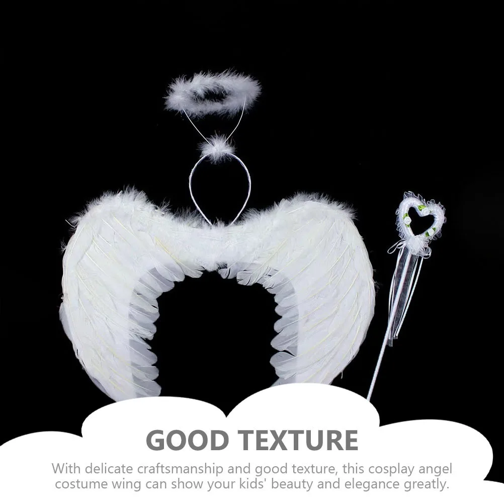 1 قطعة جناح بلوم للأطفال زي الملاك التأثيري الدعامة لحفلة عيد الميلاد والهالوين أداء زينة على شكل جناح