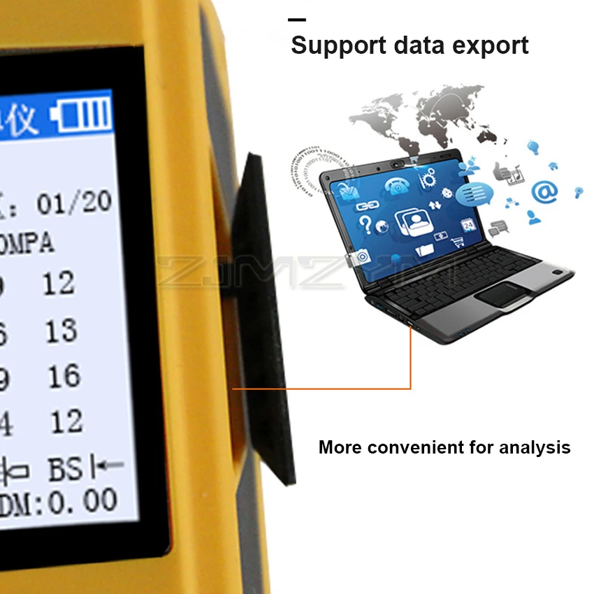 HD-225D Digital Rebound Hammer Portable Concrete Strength Tester Resiliometer Test Equipment Concrete Nondestructive Instrument