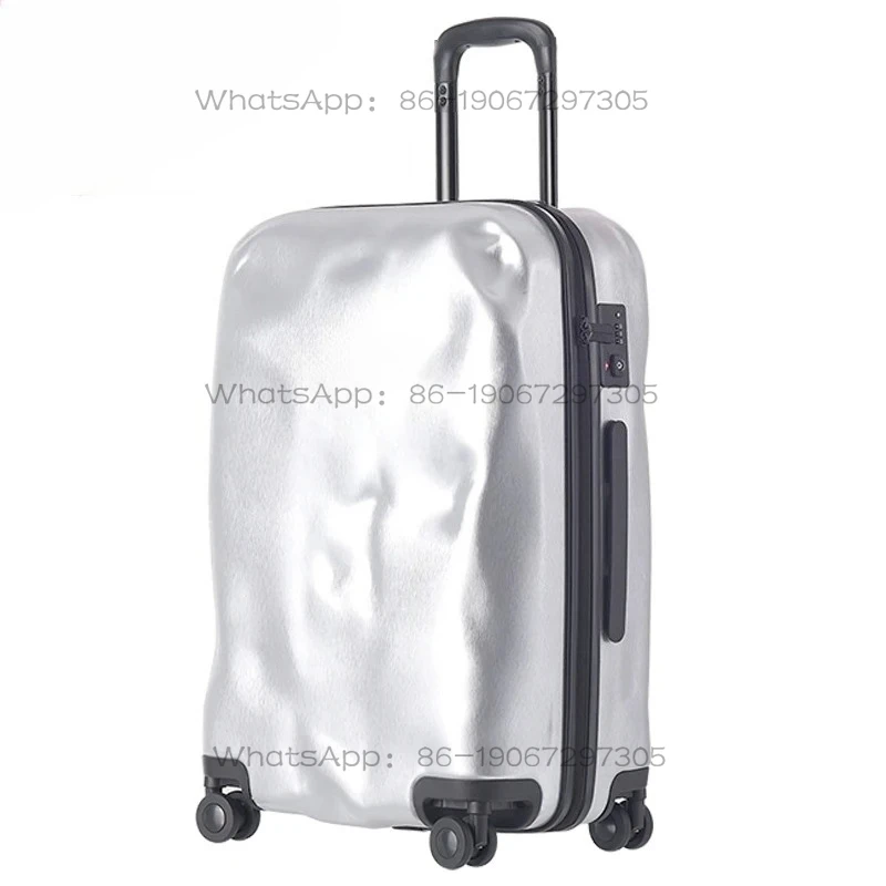 Women's Rotating Suitcase 20-Inch Rolling Trolley Case Cover Vintage Luggage