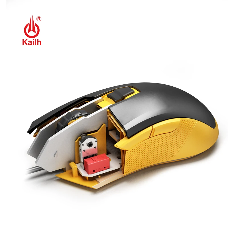 Kailh – Micro-interrupteur rouge GM4.0 60M Life, souris de jeu 3 broches pour ordinateur, bouton gauche/droit