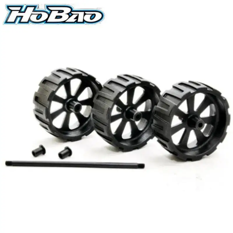 Original OFNA/HOBAO RACING 94093 MT Plus II Wheelie Bar Wheels, 3Pcs For 1/8 HYPER MT PLUS FRC Parts