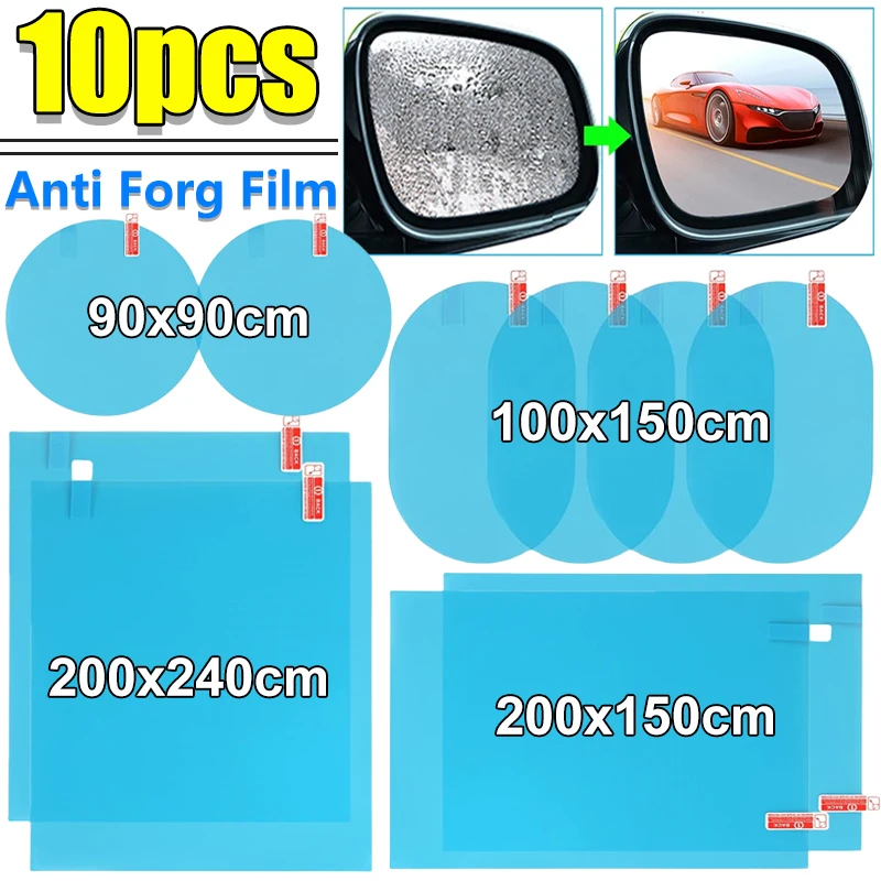 Car Rainproof Film Anti Fog Car Sticker Car Mirror Window Clear Film Rain Proof Waterproof Film Auto Sticker Accessories