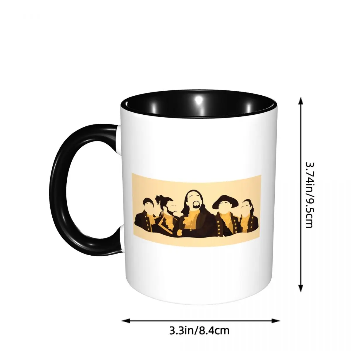 Hamilton Broadway Silhou Mug Funny Ceramic Coffee Cups Tea Mugs Milk Cup Drinkware Gift for Friends