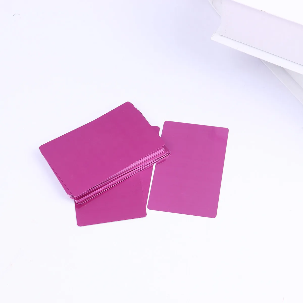 

50Pcs Premium Aluminum Blank Business Cards for Marking Thin Colored Design DIY Engraving Cnc Machine Compatible Portable