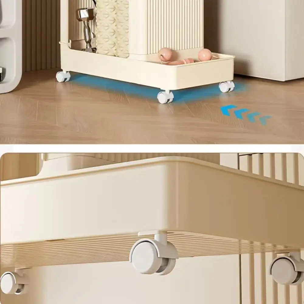 

Multi-functional Gym Equipment Organizer Trolley Save Space Large Capacity Yoga Mat Storage Basket Portable Cart