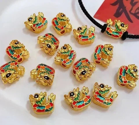 

100% real gold charms 24k pure gold dragon boat charms for diy handstring