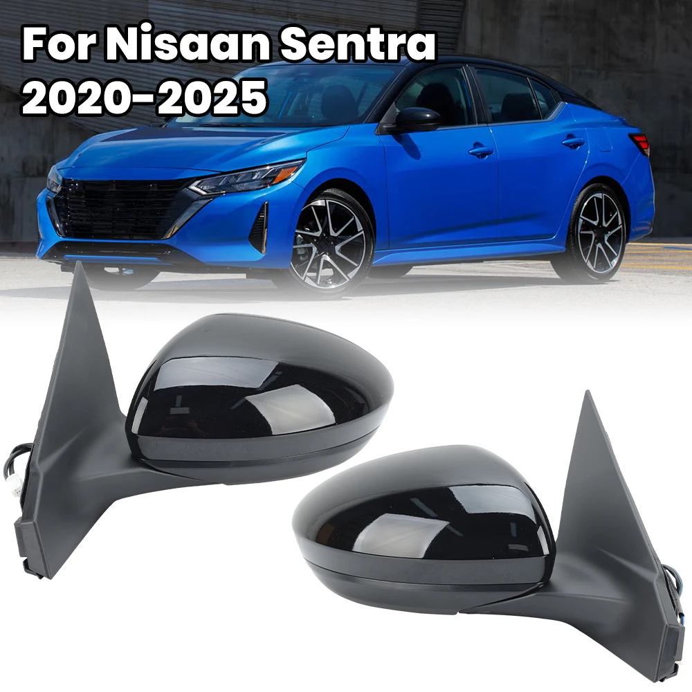 

Зеркало заднего вида с 3 контактами для Nissan Sentra 2020-2025, черное, с ручным складыванием, аксессуар для автомобиля