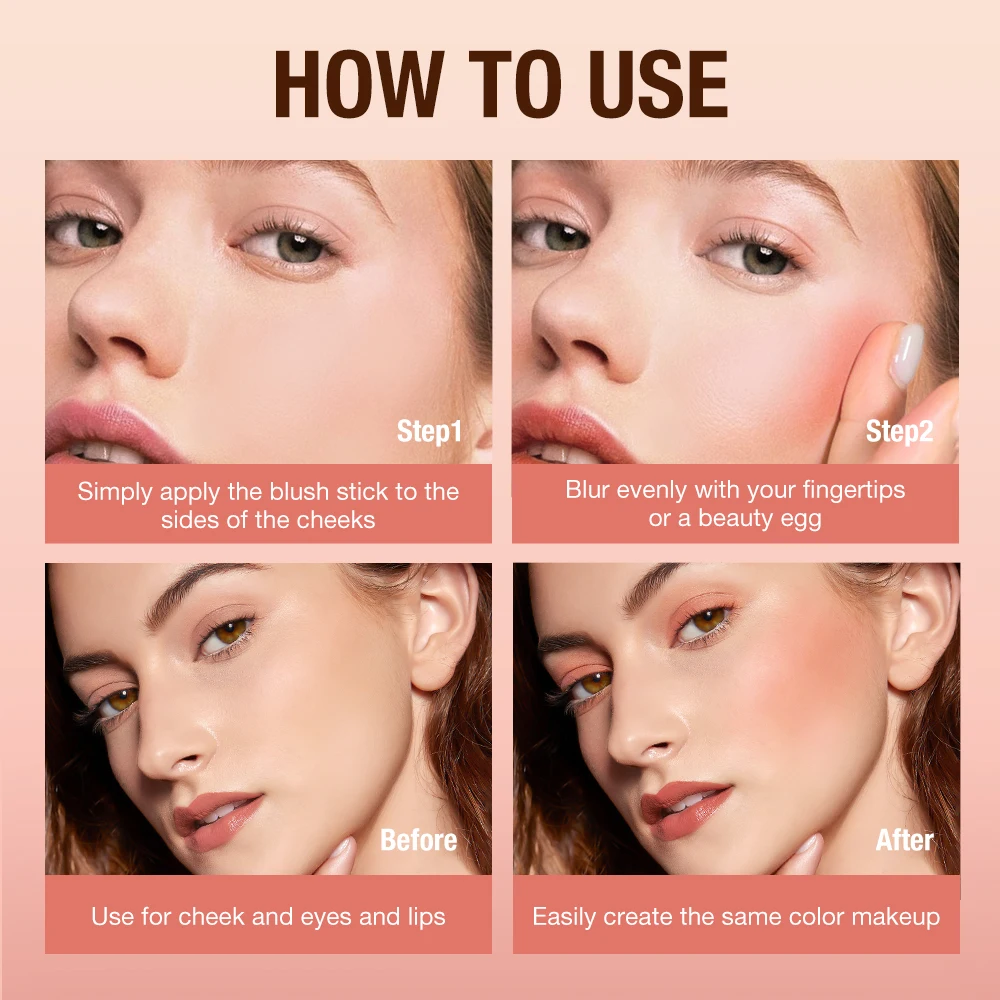 O.TW O.O-Rouge à lèvres waterproof 256 avec Kendmer, longue durée, pour joues, yeux, maquillage pour femmes