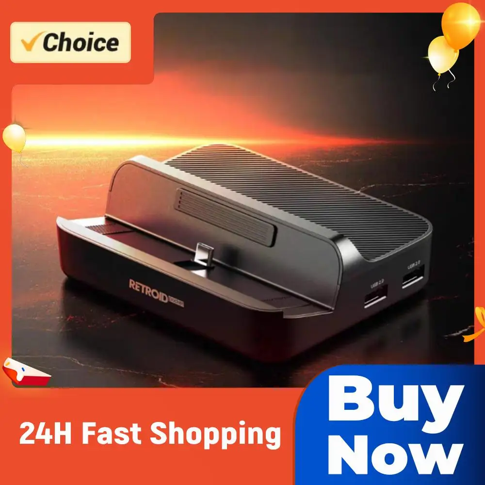 

Док-станция 7 в 1 для Retroid Pocket 5, 3*USB3.0, 2*USB2.0, зарядная станция, аксессуары для мини-игровой консоли
