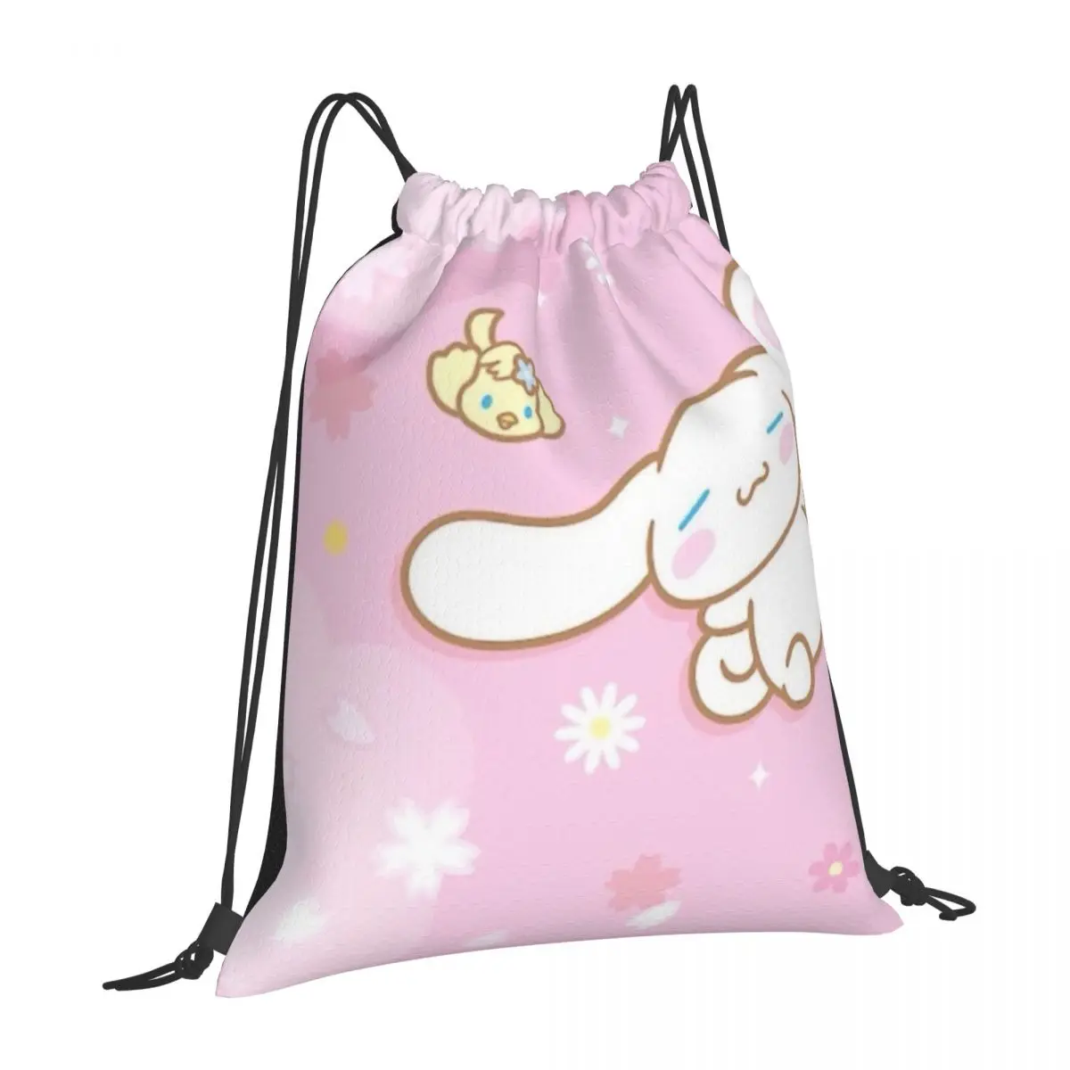 Cinnamoroll Sports Drawstring Backpack Sport Fitness Travel Outdoor Sackpack Women And Men Large Capacity Gym Swim Beach Bags