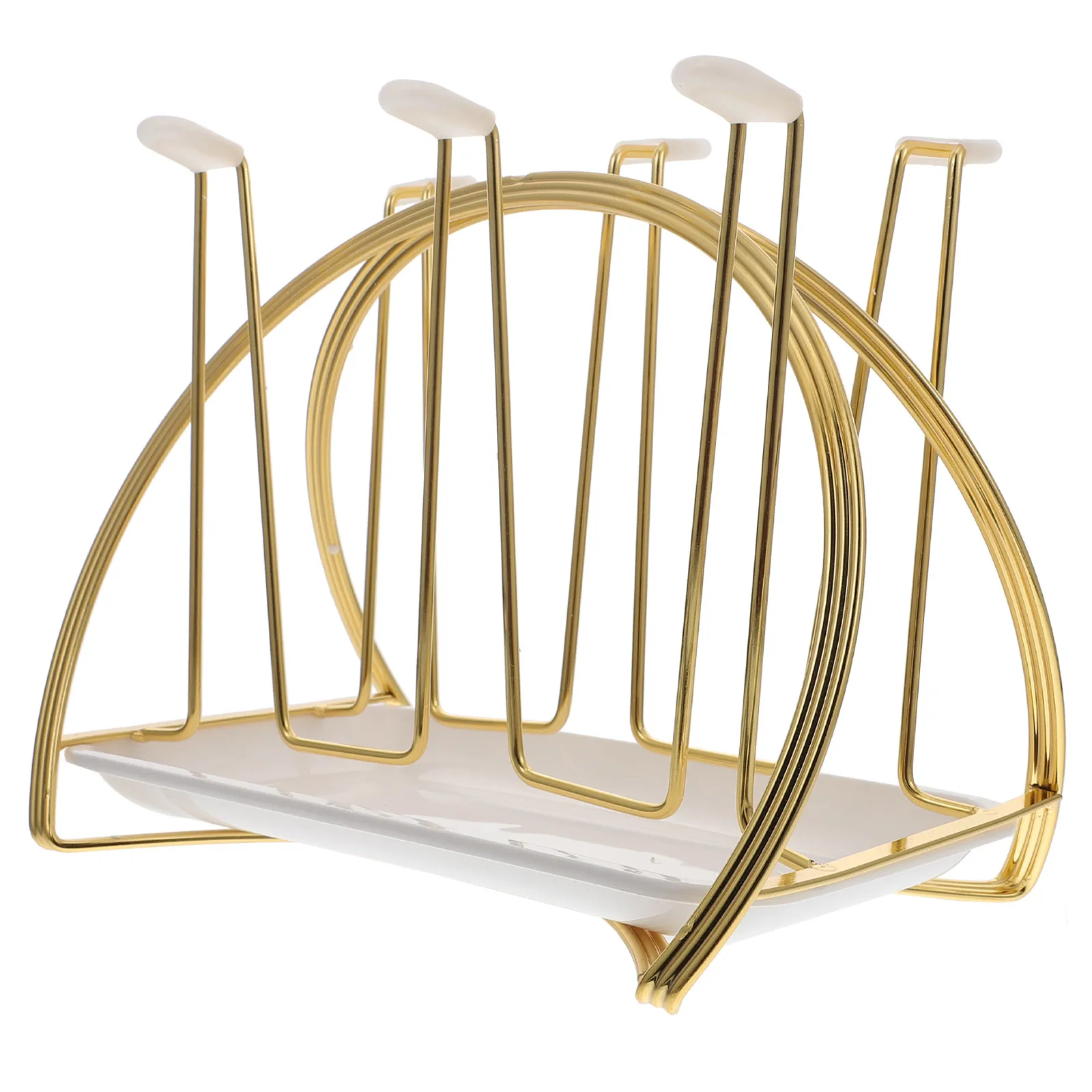 Elliptical Cup Drying Rack Heavy-Duty Wrought Iron Cup Drainer Stand for Kitchen Counter Glass Mug Organizer Modern Elegant